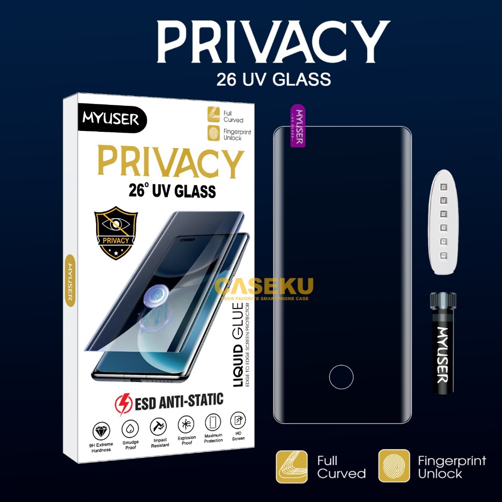 Antigores UV Clear Privacy Spy Xiaomi 11 Xiaomi 11 Pro Xiaomi 11 Ultra Temperes Glass UV Liquid Full