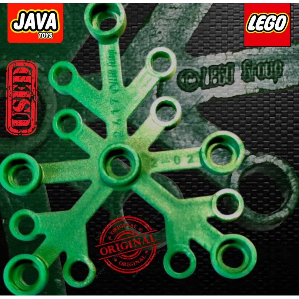 PART LEGO CITY ORI ( RMH2 6 # 2417 ) LEGO CITY Plant Leaves 6x5 Bekas Layak Pakai