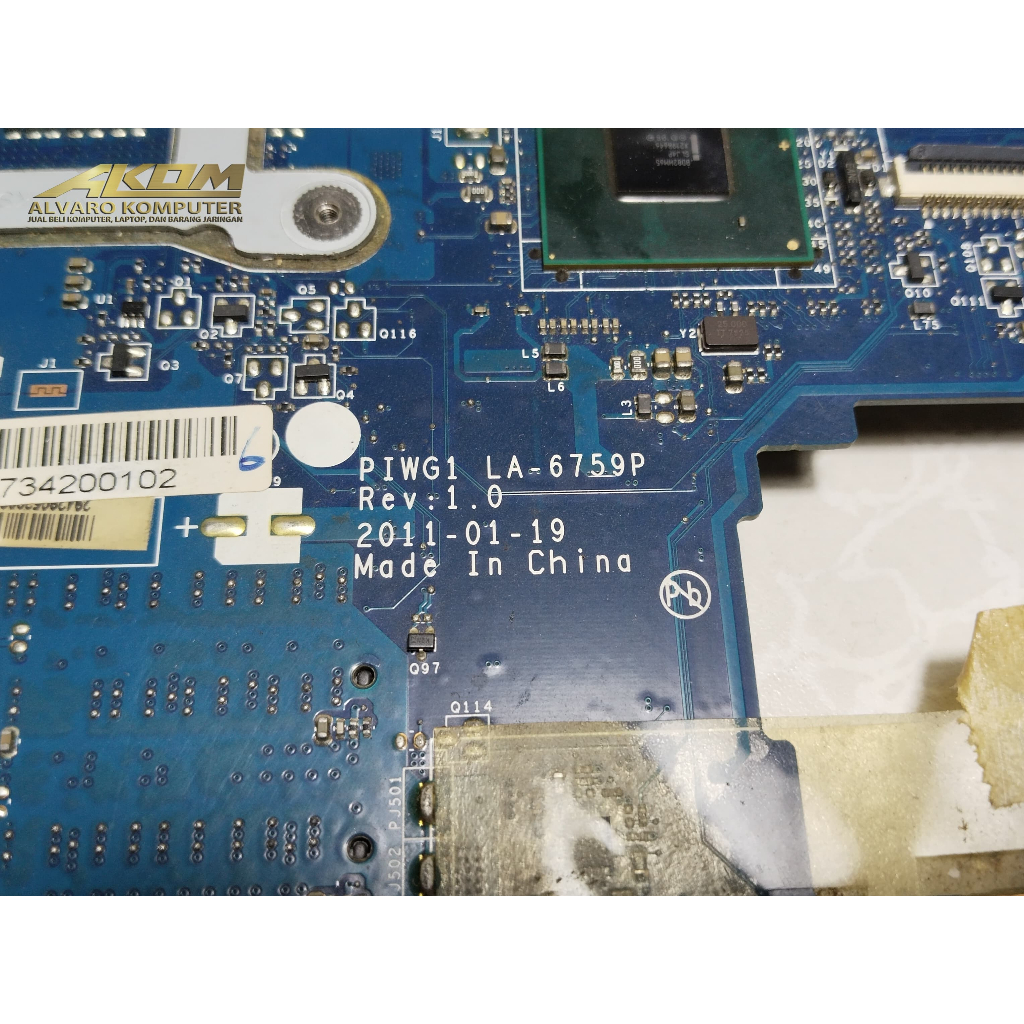 Motherboard Lenovo G470 - Mainboard Laptop dengan Chipset Intel HM65