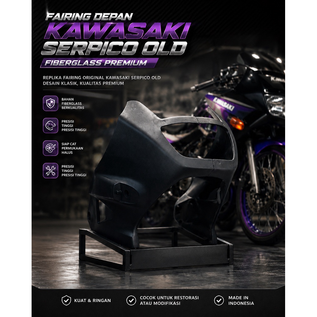 Fairing kawasaki serpico fiber