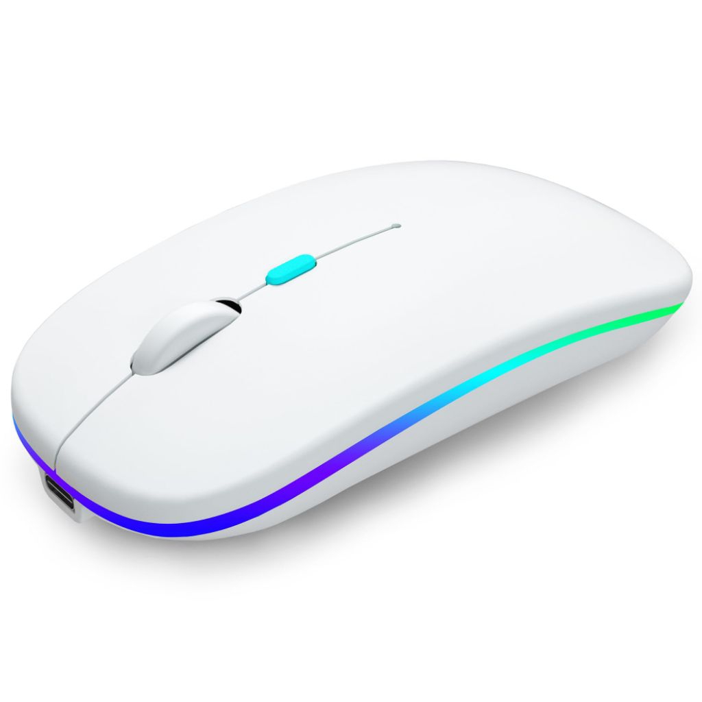Mouse Wireless Rechargeable Dual Mode 2.4GHz Bluetooth Support Android IOS Windows Laptop PC Tablet 
