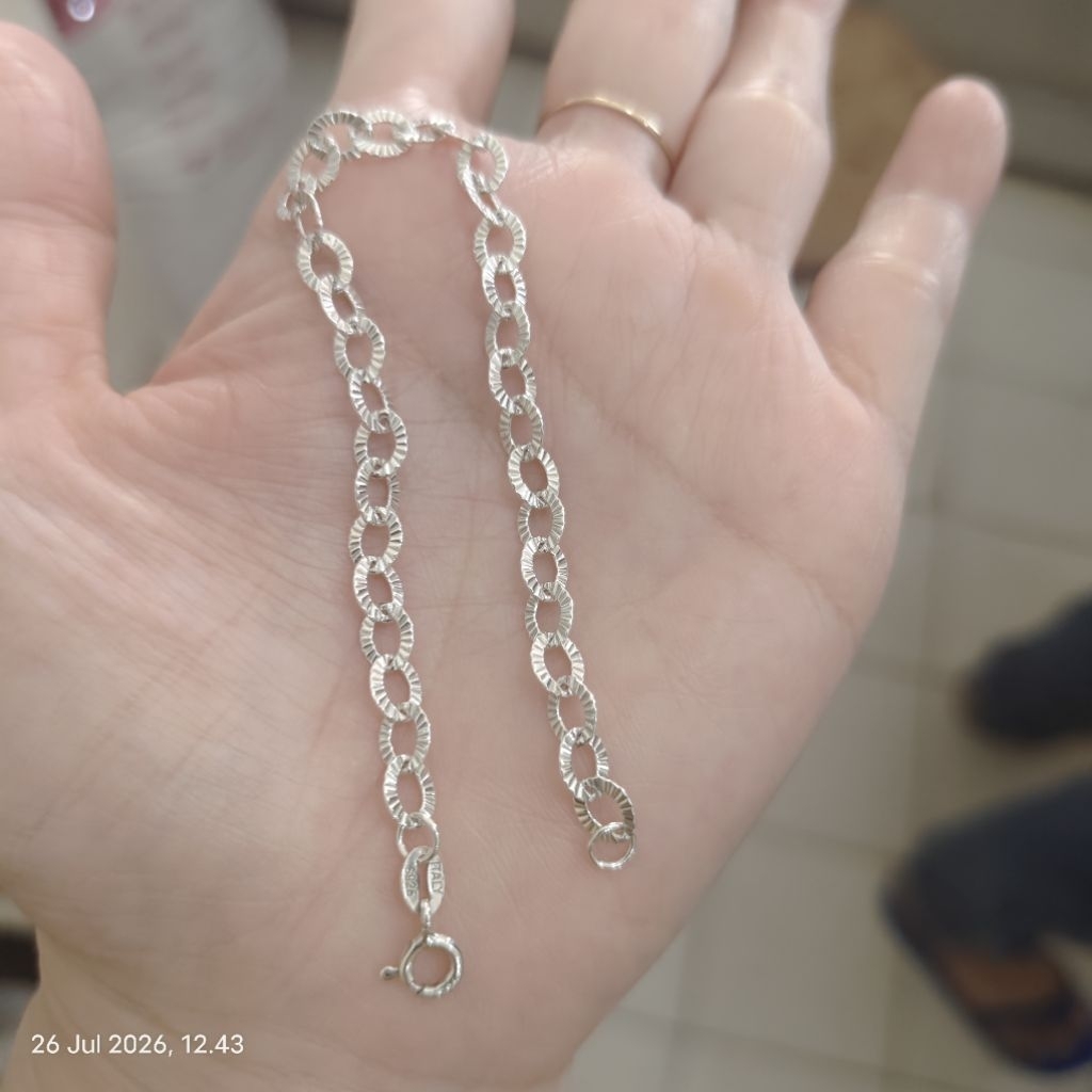 SECOND Gelang Tangan Nori Ukir Perak 925