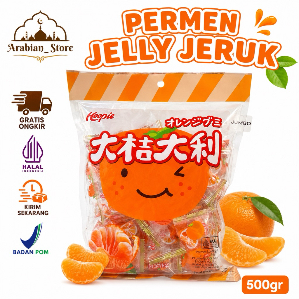 Jelly Jeruk Mandarin Orenge Naraya 500gram Premium Perman Jelly Jeruk Naraya Halal 500gram