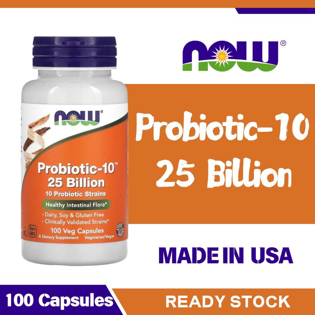 Now Foods NowFoods Probiotic-10 Probiotic 10 25 Billion 100 Veg Vitamin Probiotik