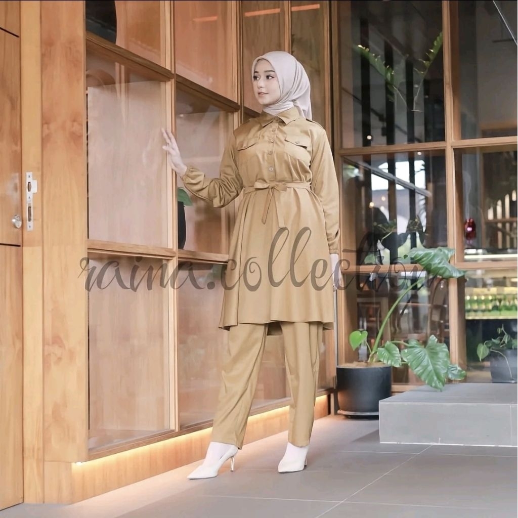setelan pemda tunik/manset karet