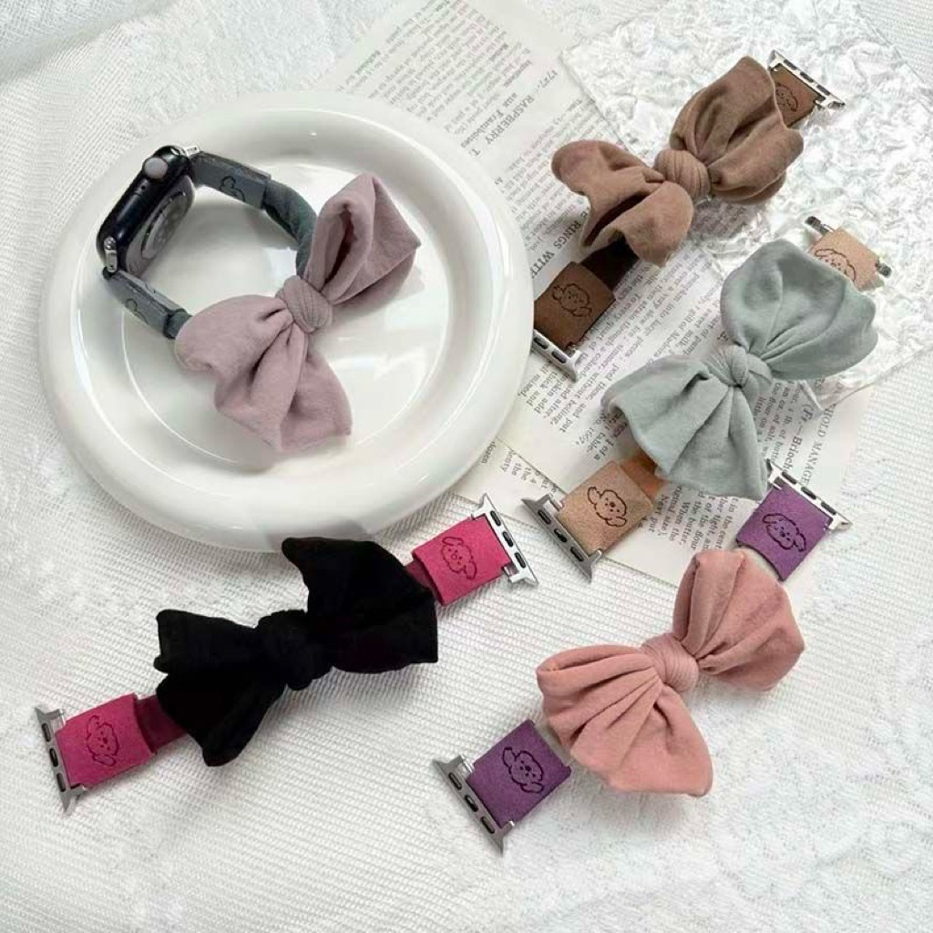 Strap tali jam Apple Watch Samsung Xiaomi Huawei GT 4 5 6 Fit 3 Mi band Pro 8 9 10 feminime clover s