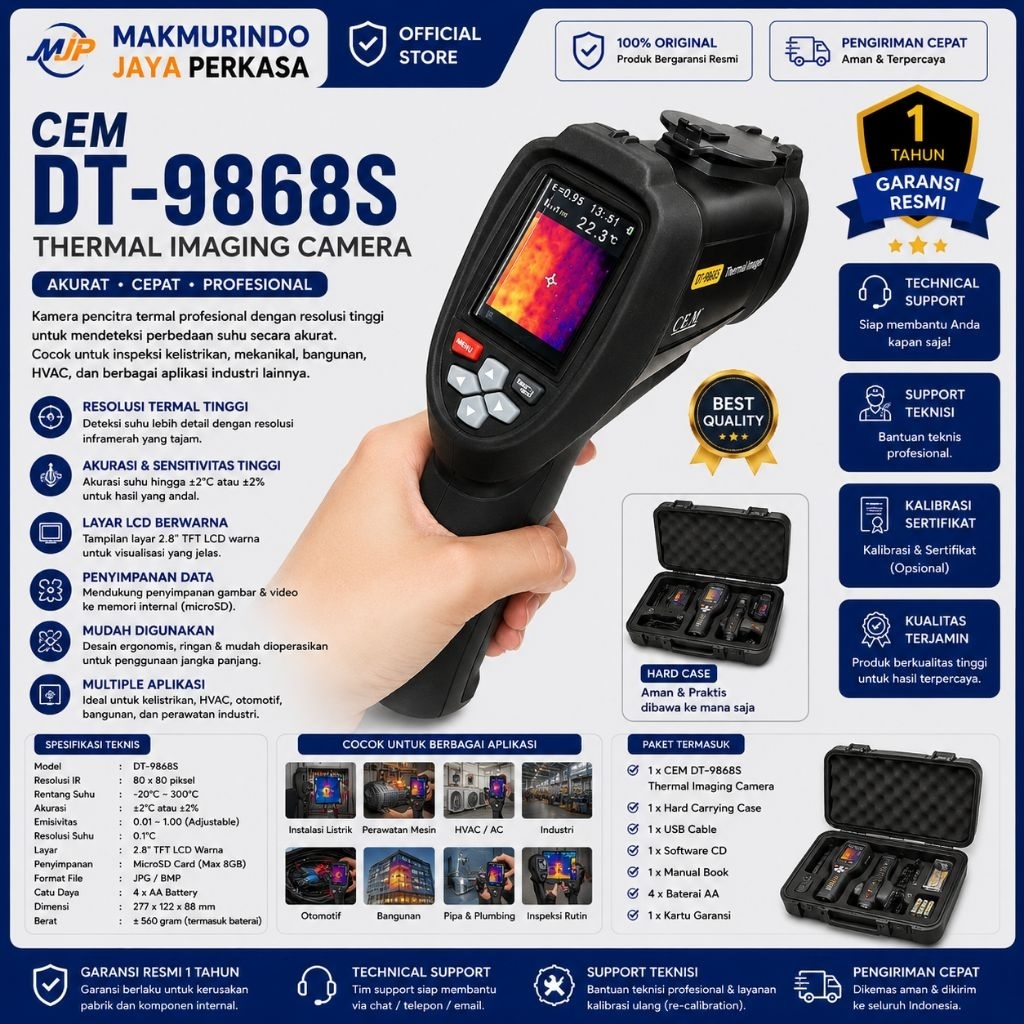 CEM DT-9868S Thermal Camera Infrared Thermometer Kamera Thermal Imager Heat Detector