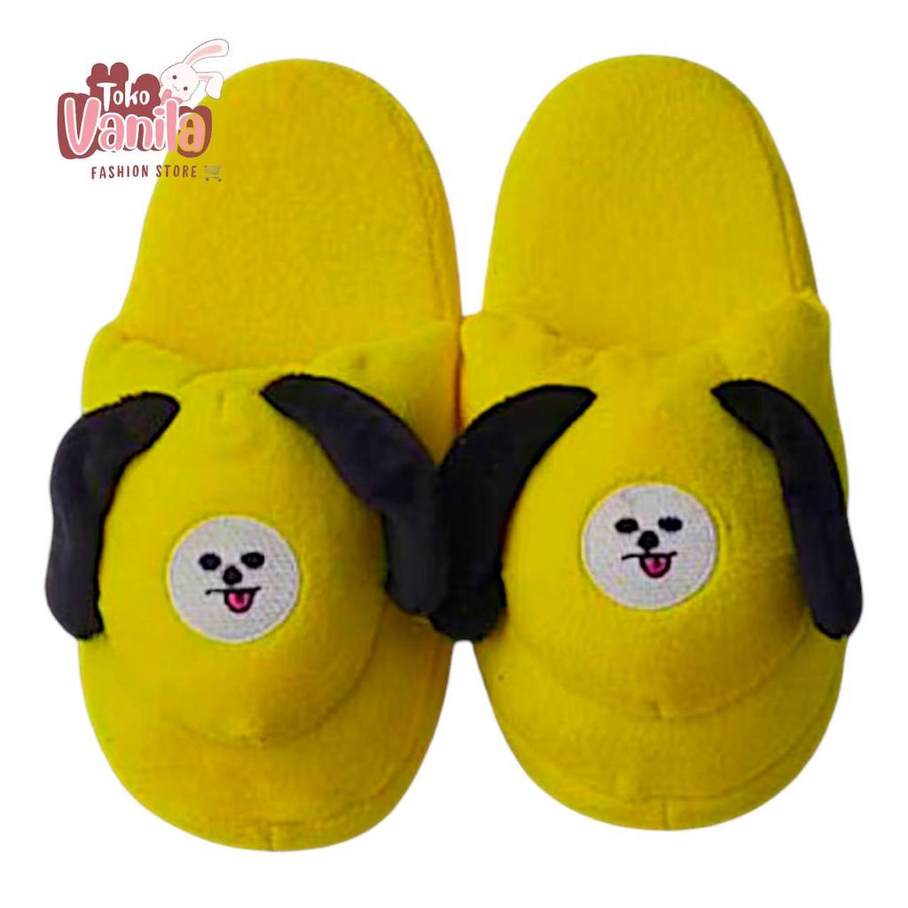 Sandal karakter kepala boneka chimmy / Sandal Rumah BTS BT21 Chimmy