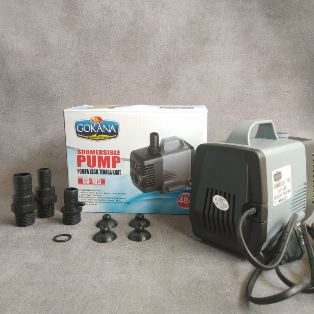 Pompa aquarium dan kolam 3000 L/H Gokana 105 / Submersible pump gokana 105