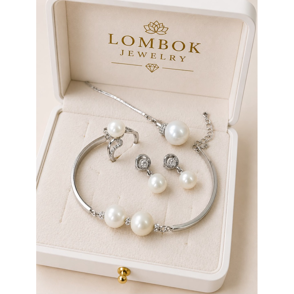 Set Mutiara Air Laut Asli