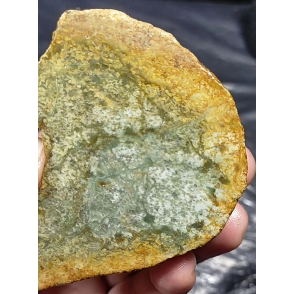 A5 - Batu Giok Nefrit Aceh Abu Hijau - Lempengan - Jumbo Natural Bodyglass Murah