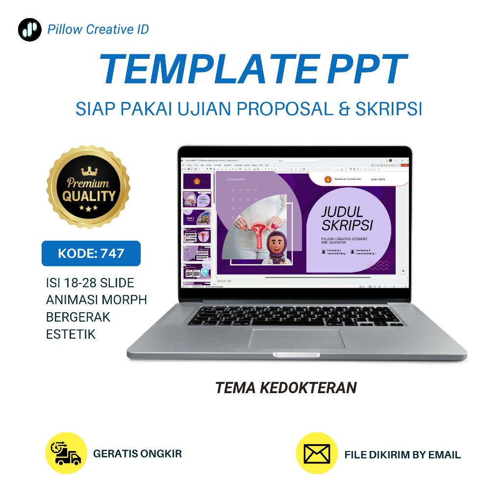 Template Powerpoint – Tema Kedokteran (Histologi Uterus Manusia)