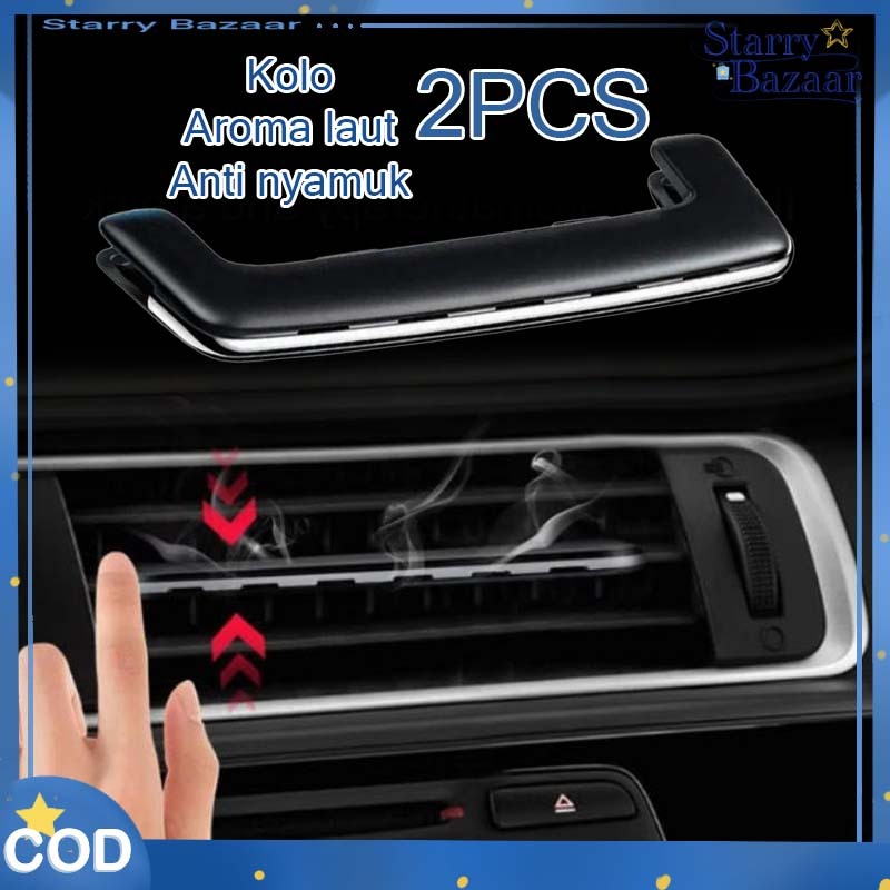 2pcs Parfum Mobil Jepit Mudah Dipasang Parfum Mobil Jepit Ac Mobil Padat Pengharum Mobil Jepit Ac