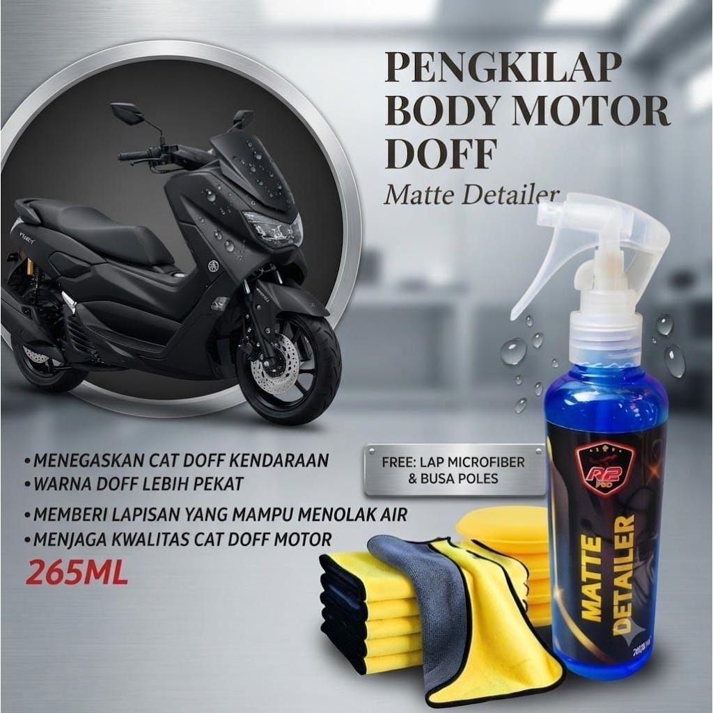 Pengkilap Body Motor Doff/Perawatan cat doff/pelindung cat/pengkilap helm doff/penghitam dashboard/h