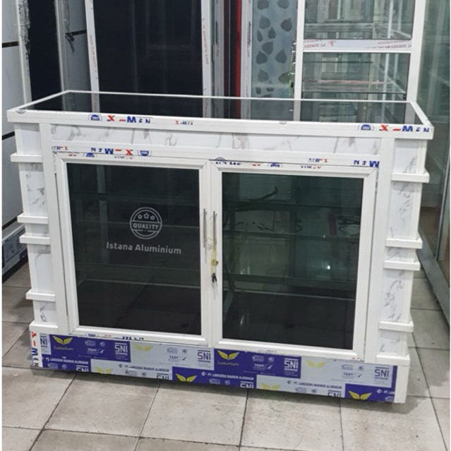 LEMARI BUFFET TV ALUMINIUM MINIMALIS