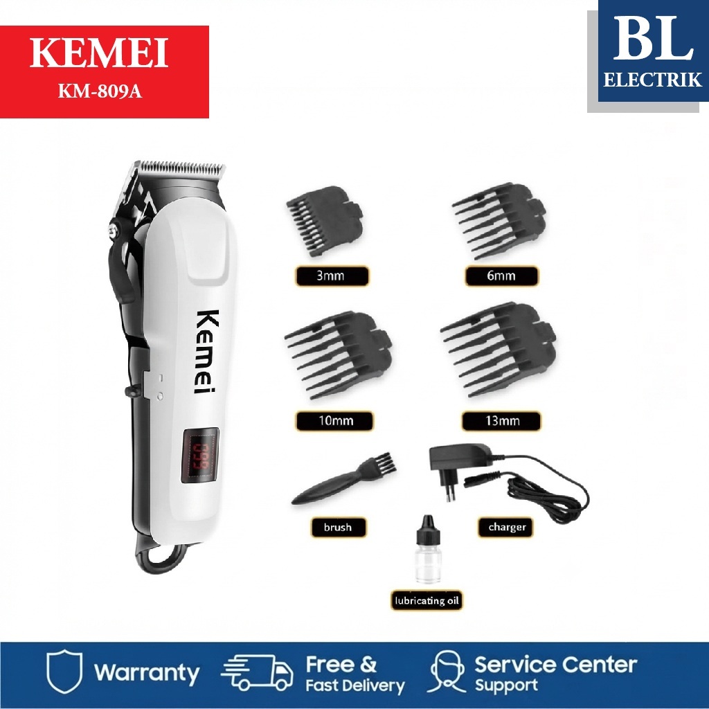 Alat Cukur Rambut Kemei KM-809A/B Alat Cukur Rambut Rechargeable Hair Clipper