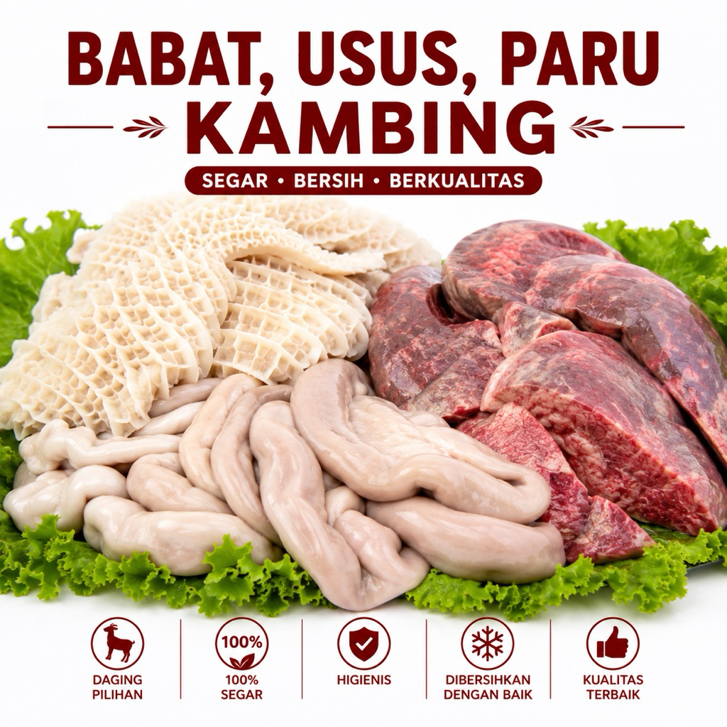 BABAT USUS PARU KAMBING GULEAN 500GRAM
