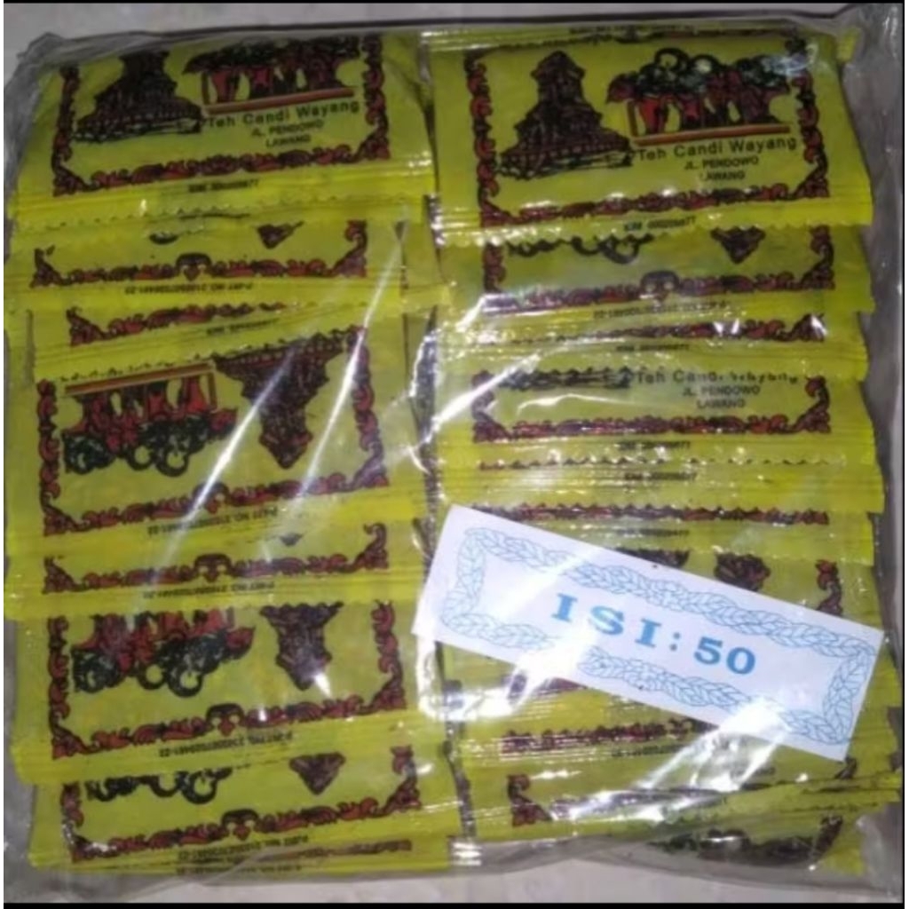 Teh Candi Wayang Borobudur 50 Sachet - Teh Wangi Asli Malang