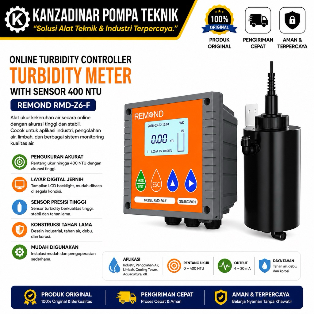 Online turbidity controller turbidity meter with sensor 400 NTU Remond
