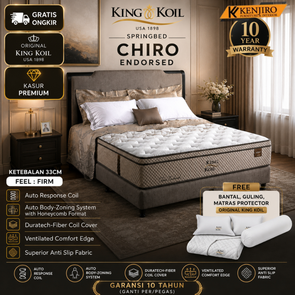Kasur Springbed King Koil Chiro Endorsed