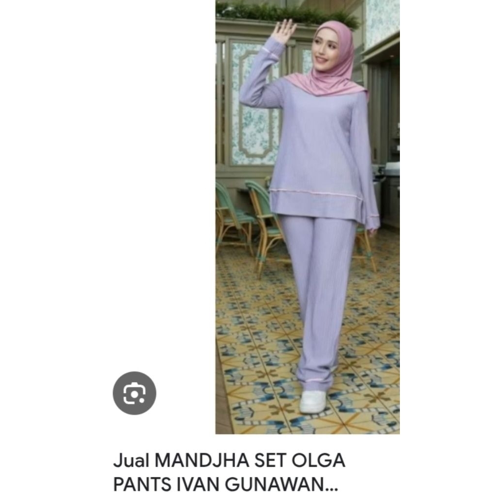 MANDJHA SET OLGA IVAN GUNAWAN FASHION ORIGINAL LEVRONKA LILAC UNGU,ADA GLORIA,JESSY,ELIZABETH,ADELIN