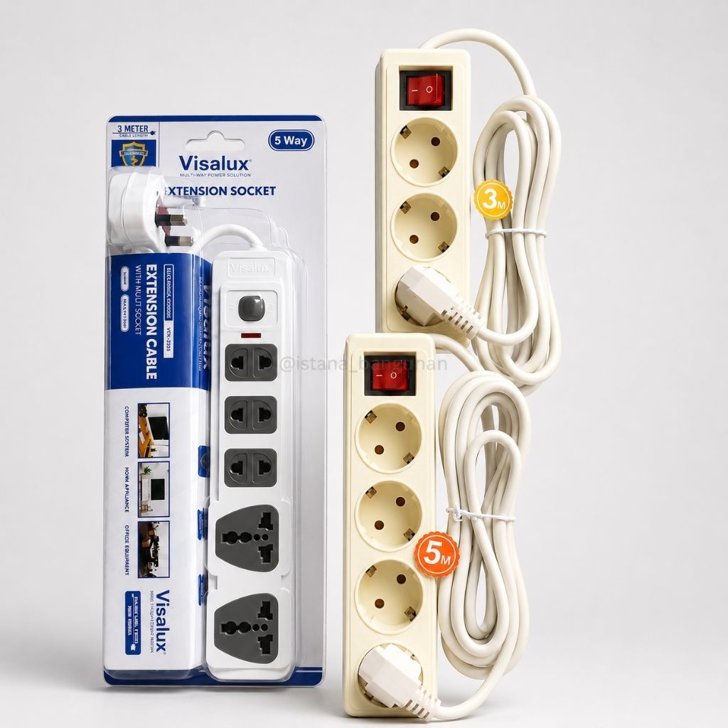 extension kabel visalux / sambungan colokan sakelar / stop kontak visalux / cable extension