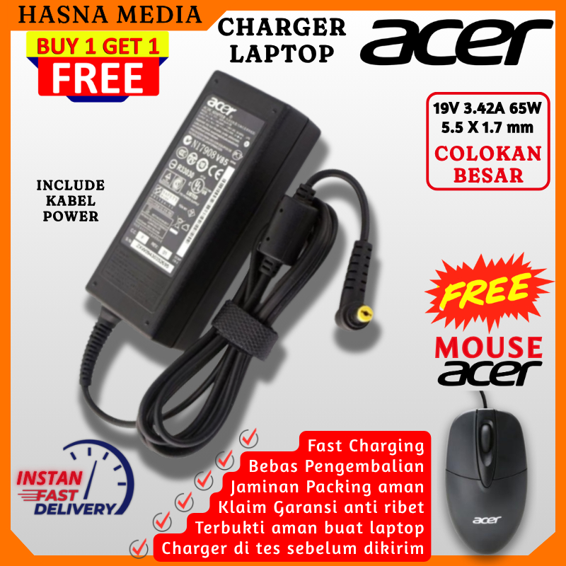 ORIGINAL Charger Cas Adaptor Laptop Acer Aspire E1 421 431 432 451 470 471 472G V5 E5 411G 421 432 4