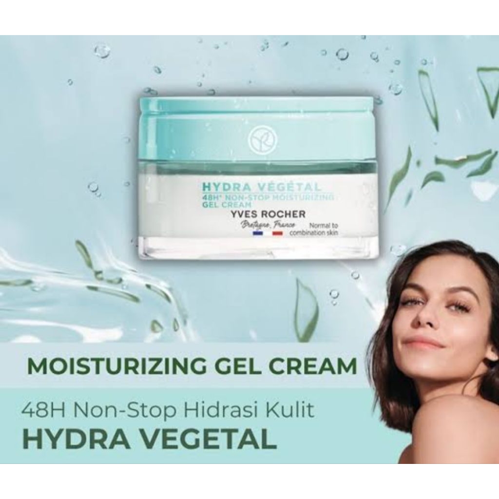 Yves Rocher Hydra Vegetal 48H Non-Stop Moisturizing Gel Cream ukuran 50 ml
