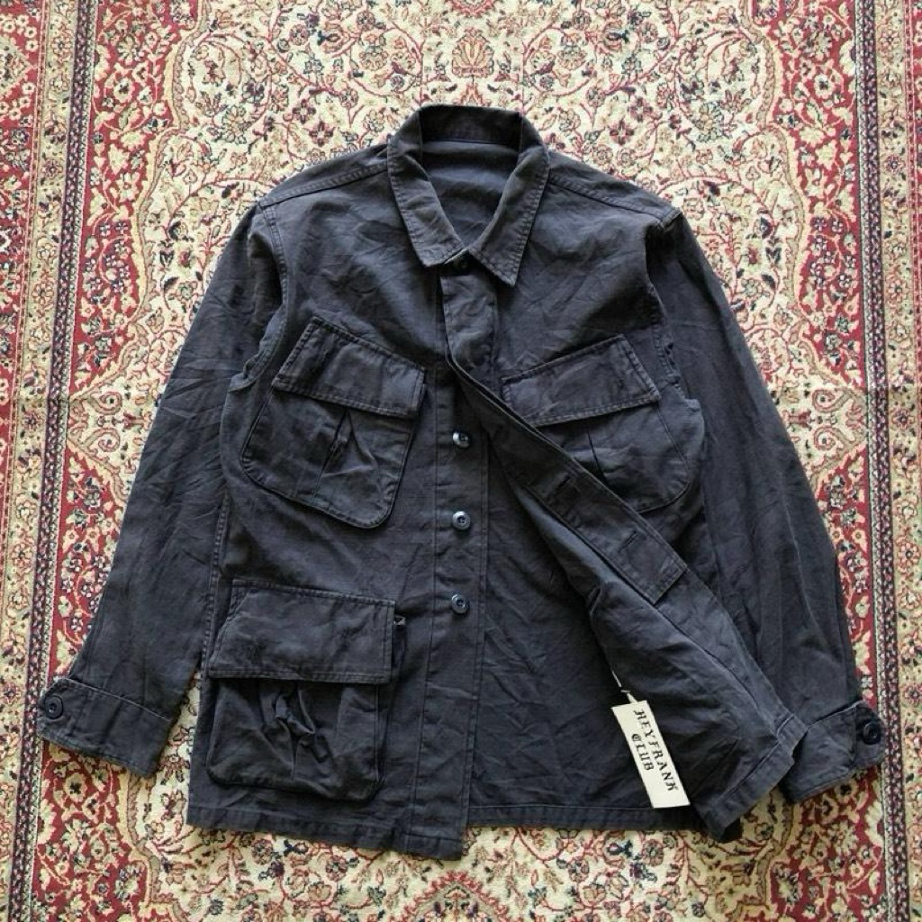 Baker street jungle fatigue slant pocket jacket Vintage military slant pocket i856