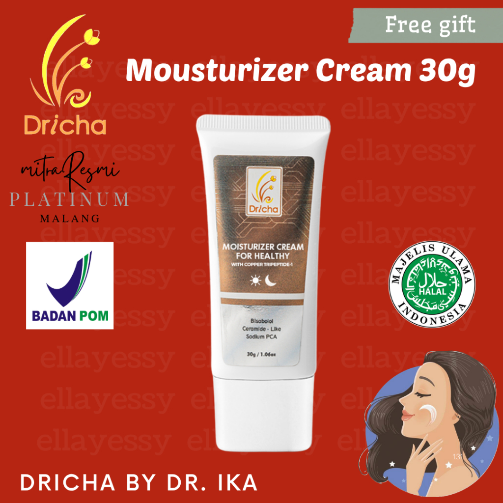 Dricha mouisturizer 30 grm untuk melembabkan dan mencerahkan wajah