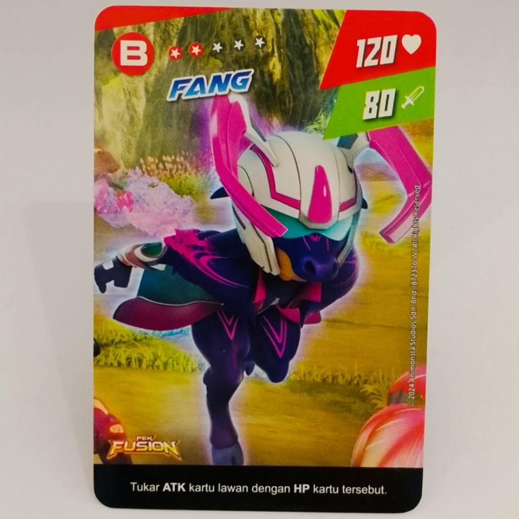 BOBOIBOY MONSTA GALAXY CARD PEK FUSION FANG