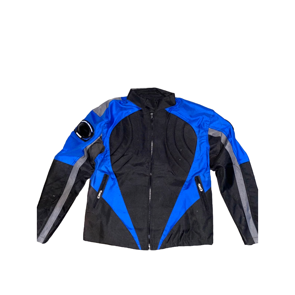 Jaket Riding Dainese Touring Protektor Pria – Jaket Motor Full Body Protector Warna Biru Hitam