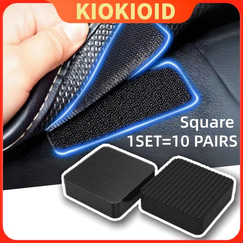 Velcro 10 Set Double Tape Hook and Loop Perekat Dua Sisi Super Kuat Anti Slip Tanpa Bekas Lem Untuk 