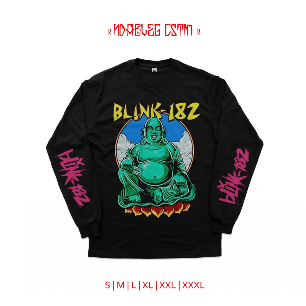 kaos blink 182 buddha combed 24s tshirt blink 182