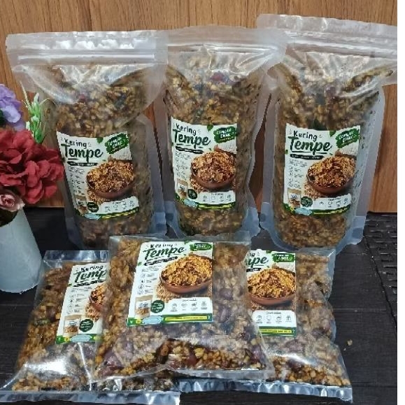 Kering Tempe Orek Teri Kacang Pedas Manis 250g dan 500g