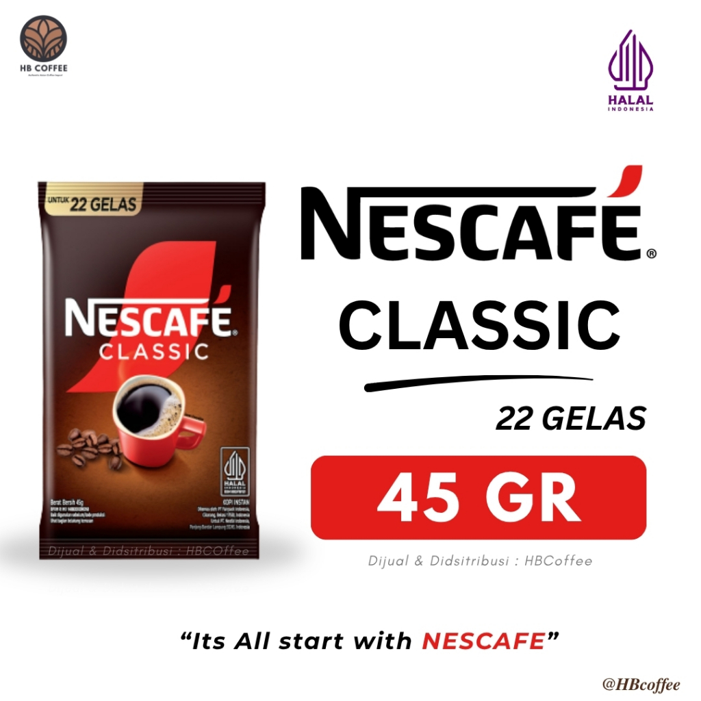 NESCAFE CLASSIC 45GR KOPI NESCAFE CLASSIC