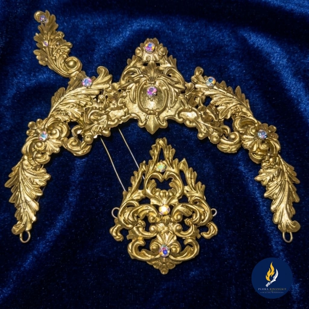 Headpieces Tari Siger Adat Mahkota Emas | Siger Tari Jaipong | Siger Jaipong Ronggeng