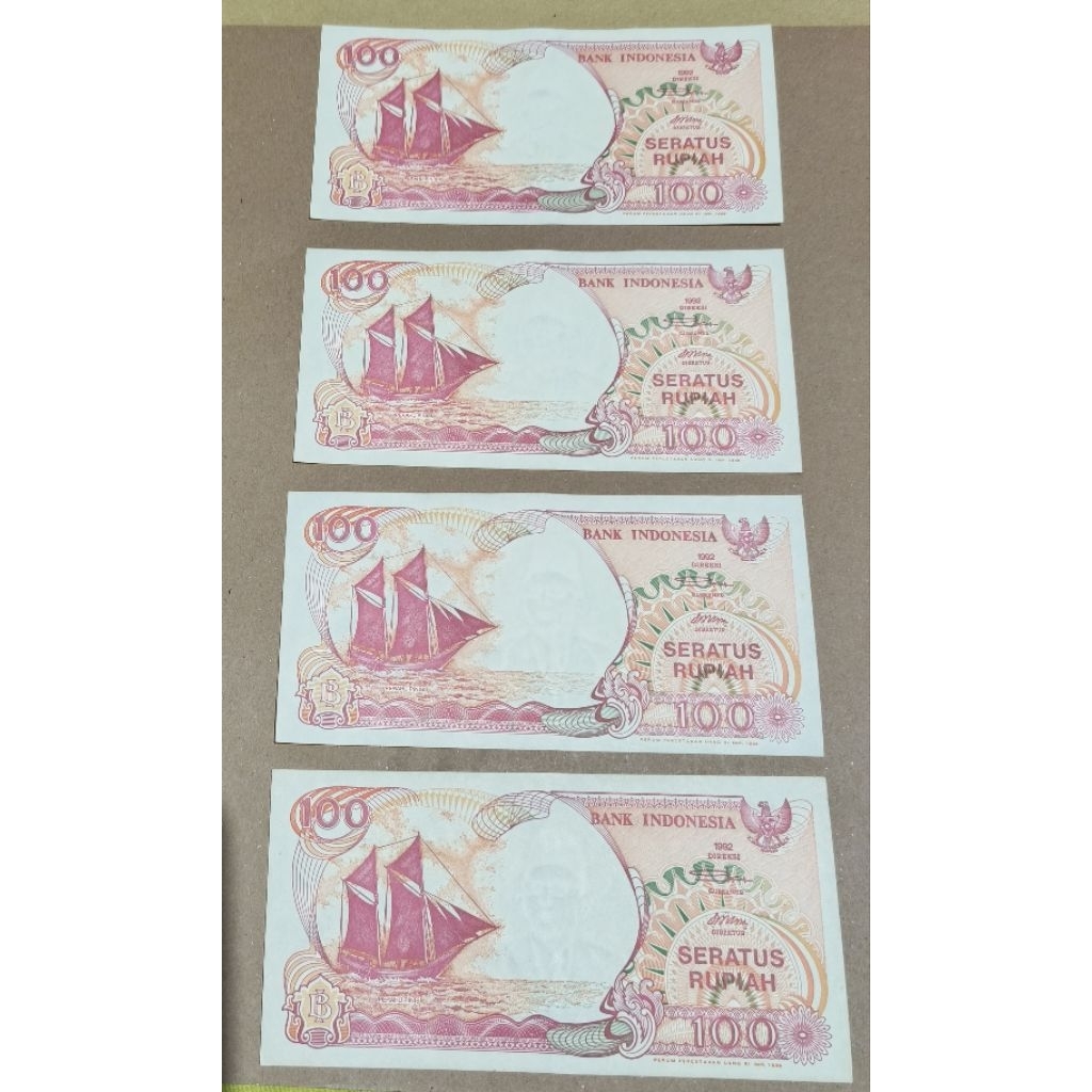 Uang Seratus Perahu Pinisi 92 Koleksi Asli BI