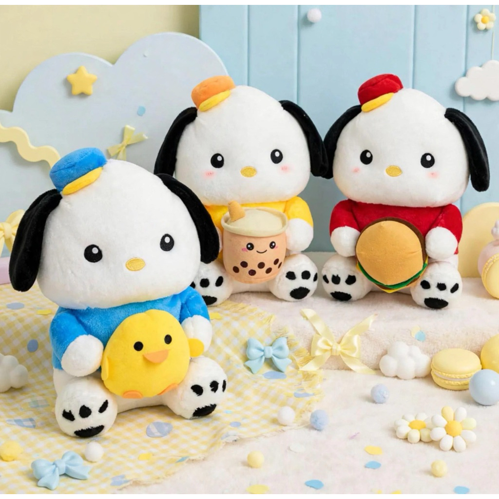 myrainbow seulgi boneka dog pochacco 18inch T 28 X L 18 cm boneka sanrio pochacco burger bebek dan b