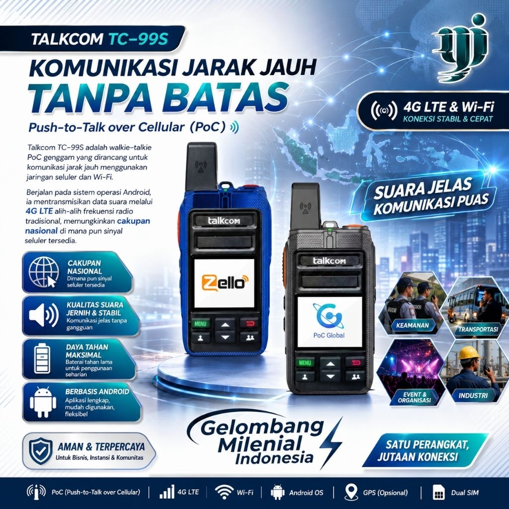 Poc Talkcom TC 99s Zello Global Ptt 4G