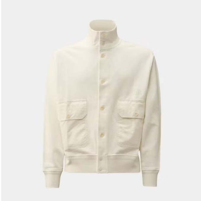 CP.COMPANY - COTTON DIAGONAL FLEECE FULL BUTTON SWEATSHIRT - GAUZE WHITE