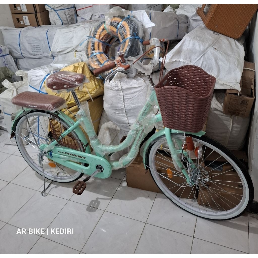 MINI 26 NEW PHOENIX CAKRAM Sepeda Keranjang Klasik Perempuan