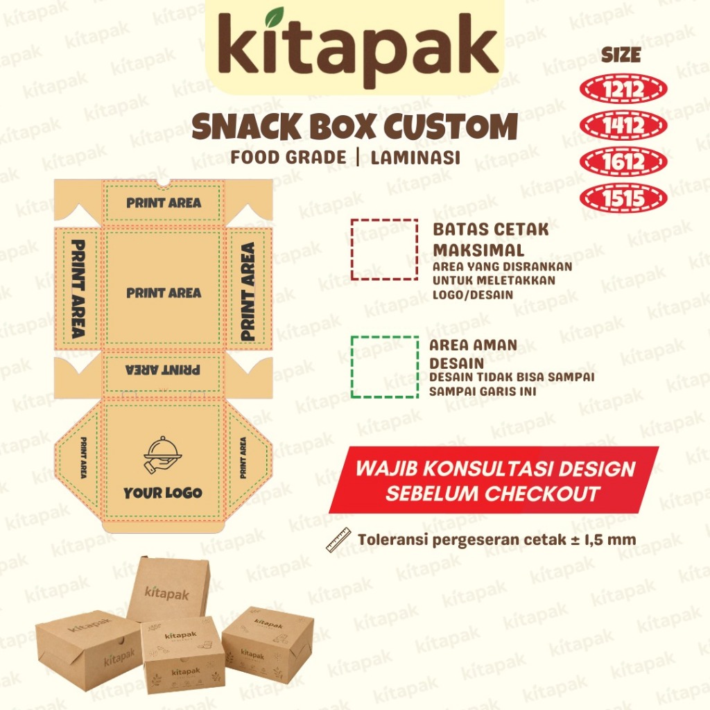 (CUSTOM LOGO) SNACK BOX | DUS SNACK KUE CATERING HAJATAN