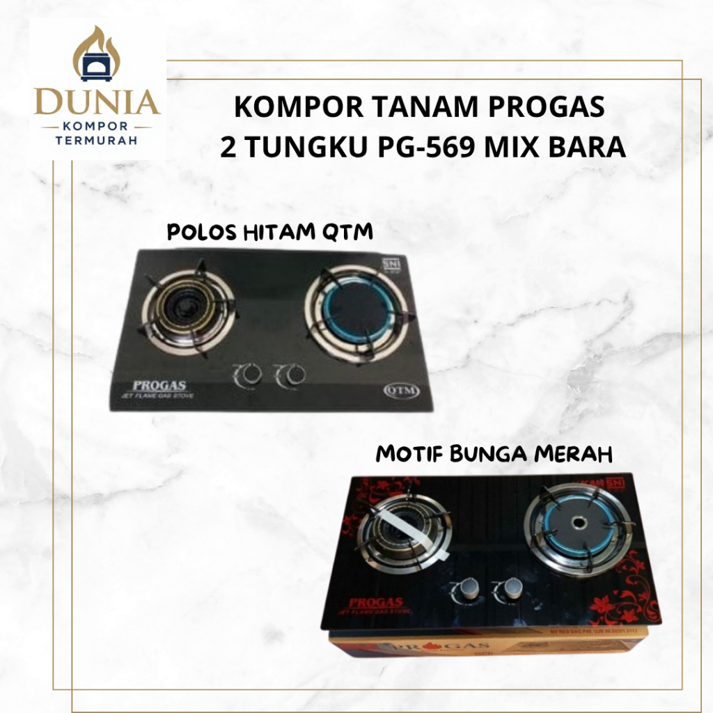 KOMPOR TANAM PROGAS 2 TUNGKU PG-569 MIX BARA