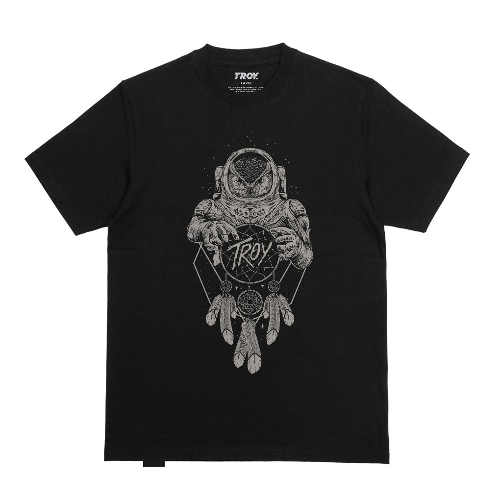Troy Company T-Shirt Black Cosmic Guardian - Kaos Pria Lengan Pendek Hitam MTD 3668