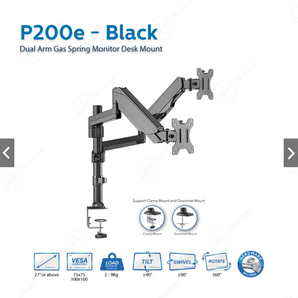 BRACKET MONITOR DUAL OXIMUS P200E
