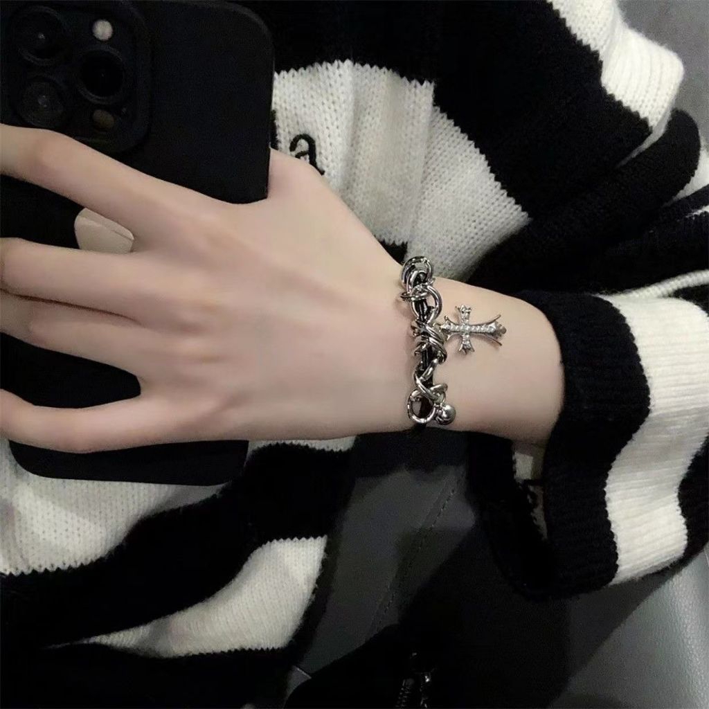 Gelang Diablo Cross Ring Y2K Bracelet