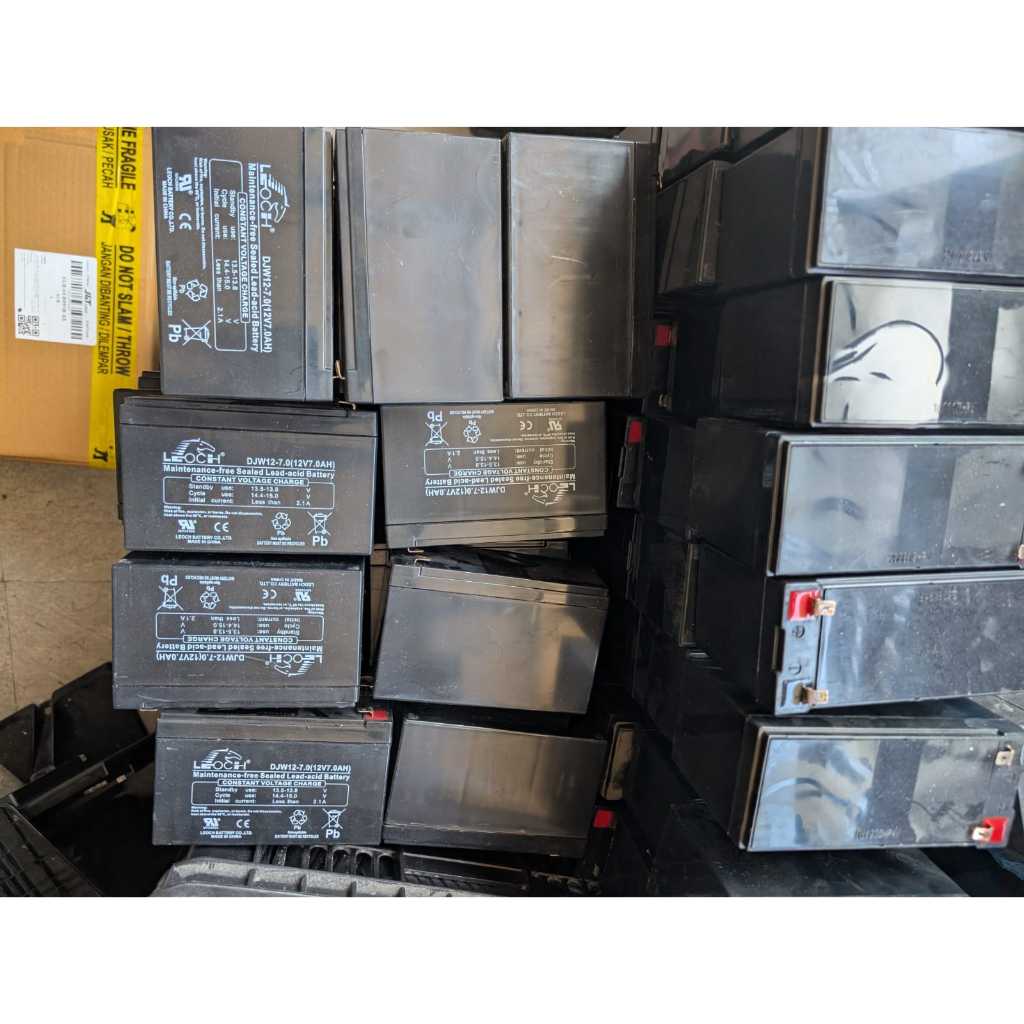 AKI UPS RUSAK / MATI, BATTERY / BATERAI / AKI  KERING BEKAS UPS KONDISI MATI / SOAK, ALL MEREK (12V)