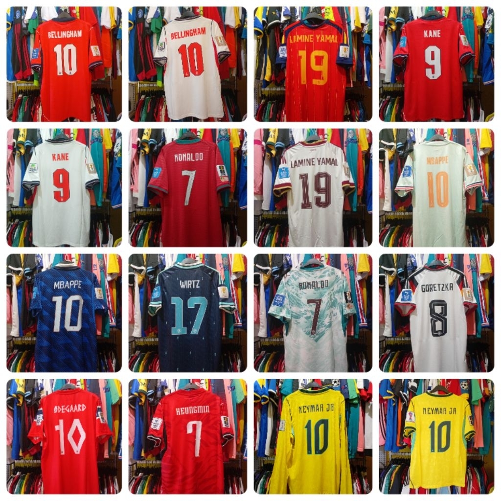 JERSEY BOLA GO NEGARA PIALA DUNIA 2026 NAMESET + PATCH