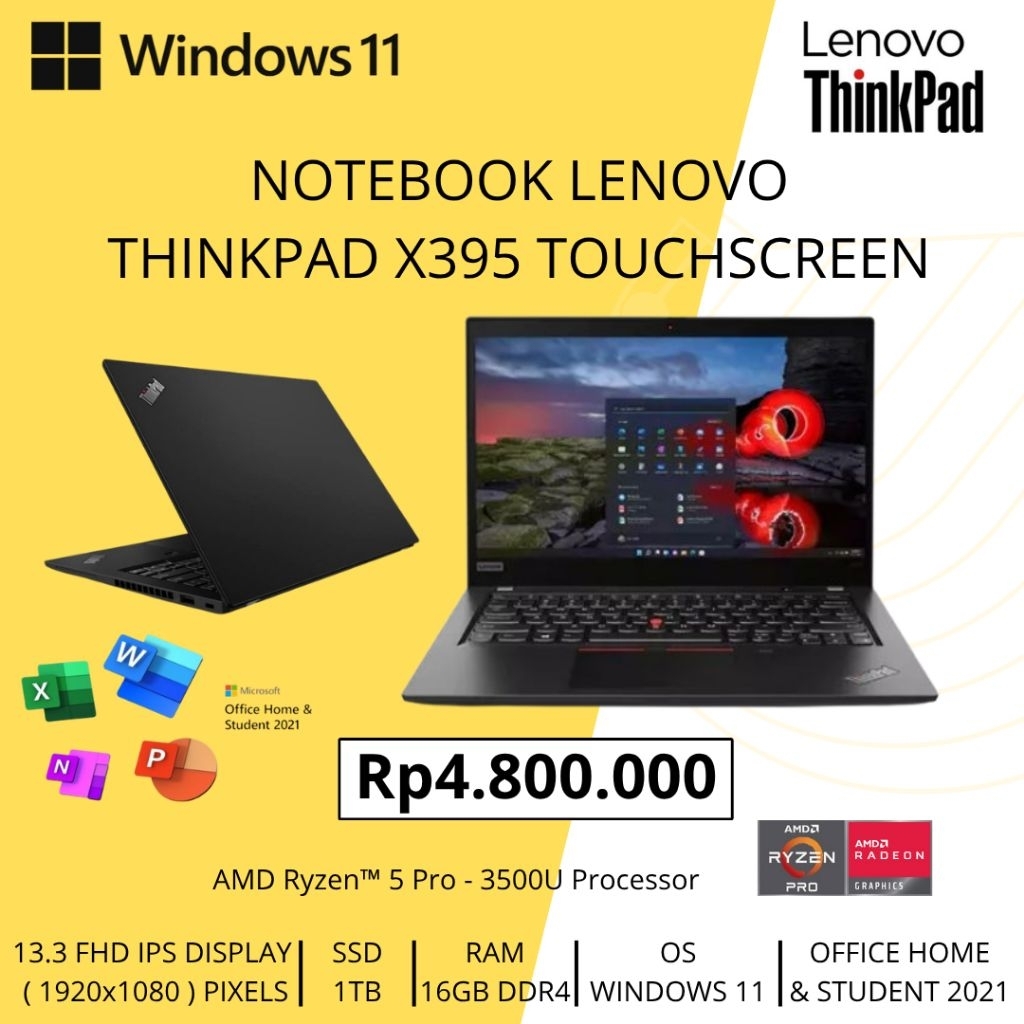 Lenovo Thinkpad x395 Touchscreen